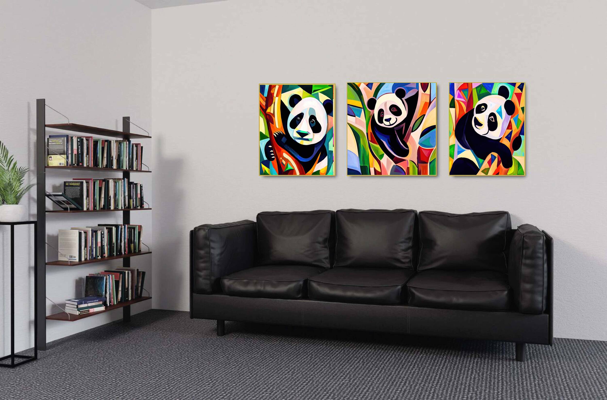 downloadable and printable acrylic triptych painting.